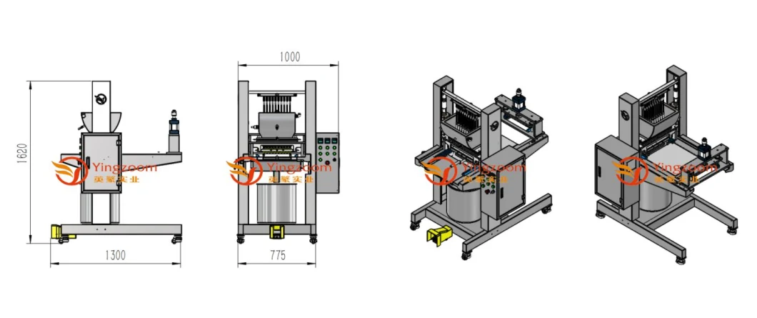 Yingzoom Custom Semi-Automatic Snack Bear Gummy Candy Depositor Jelly Candy Making Machine