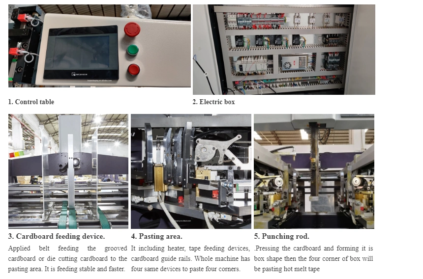 Rigid Box Corner Pasting Machine, Confectionery Packaging Box Making Machine