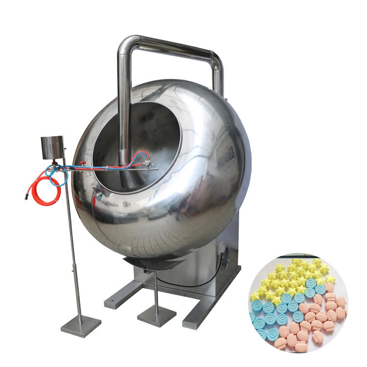 Candy Drum Gummy Almond Food Nut Dates Sugar Peanut Chocolate Coating Machine