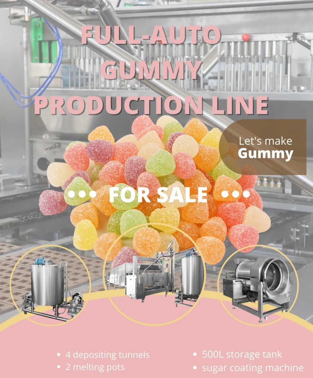 Hot Sale Automatic Gummy Machine Bear Candy Making Machine Depositor