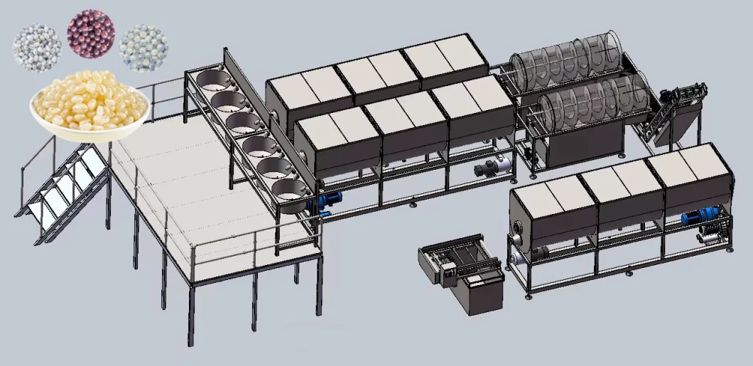 Exploded Bead/Crispy Pop Bead Complete Production Line/Milk Tea Drink Popping Bead Production Line/Complete Set of Popping Boba Production Line