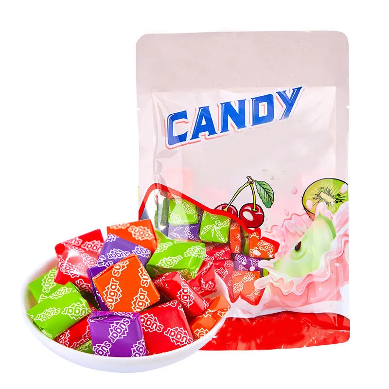 Hot Selling Manufacturer Soft Mixed Fruit Flavor Candy Bag Package Rainbow Jellies Sweets Candies Gummy Sour Halal Jelly Beans