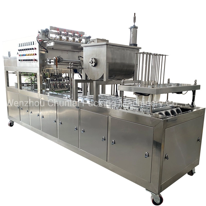 Fully Automatic Edible Popcorn Cup Aluminum Foil Sealing Machine Snacks Jar French Fries Candy Packaging Production Line