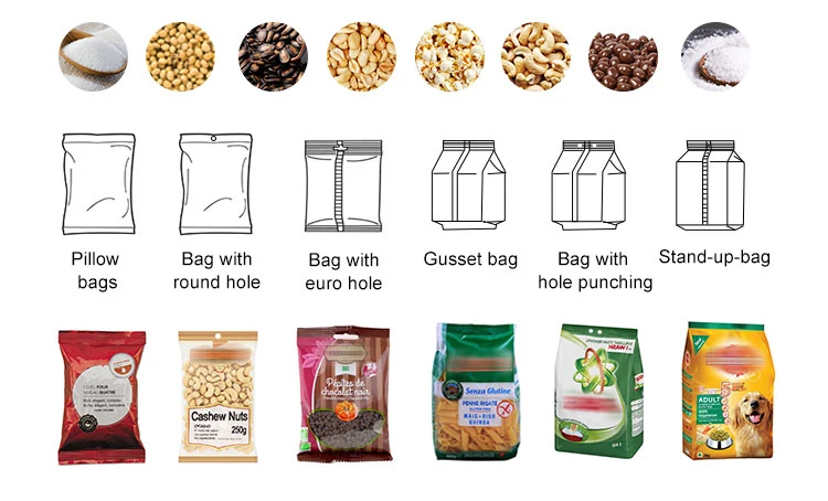 Automatic Granule Premade Bag Packing Machine Coffee Bean Candy Candis Seeds Grain Pouch Doypack Machine