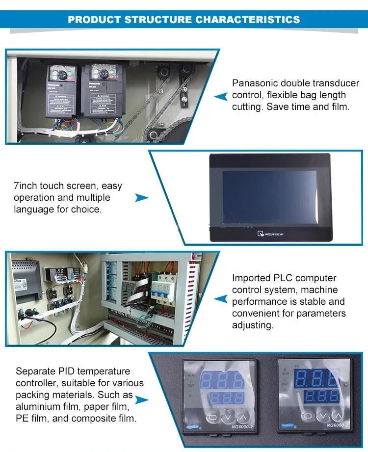 Sac Film Flow Packing Machine Gummy Candy Bear Waffle Packaging Machine