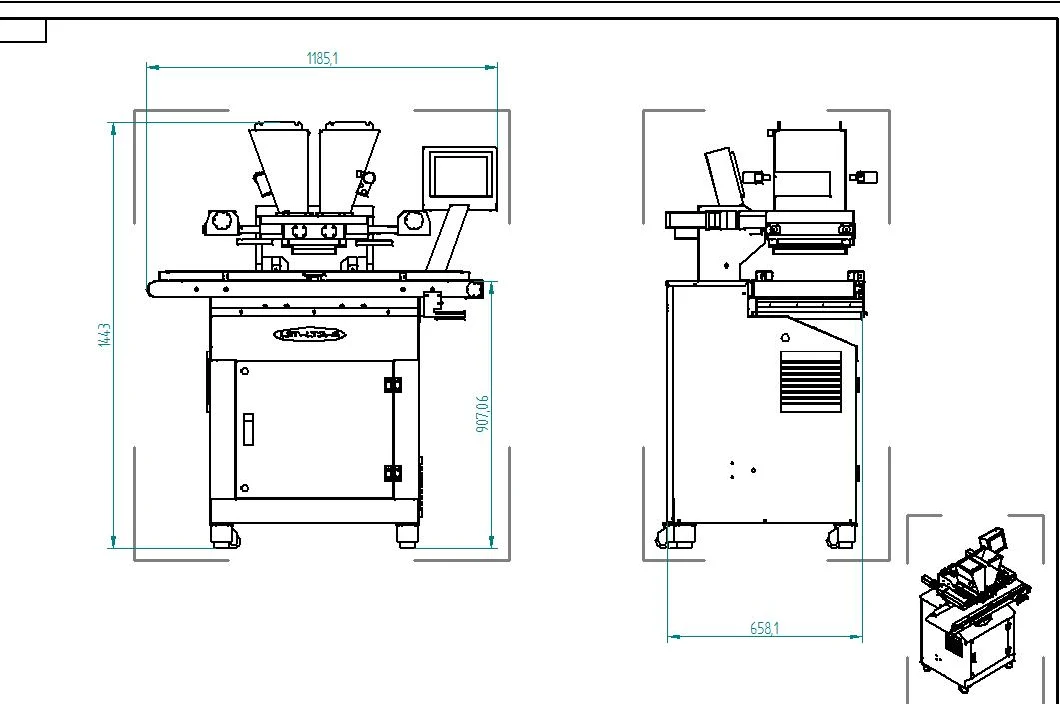 Lst Latest Developed Small Depositor for Gummy and Chocolate with Center Filling