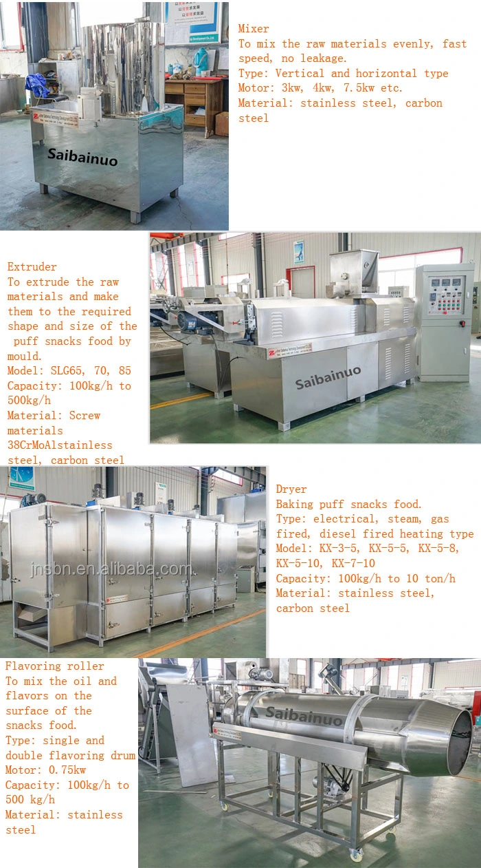 Small Scale Automatic Breakfast Cereal Extruder Corn Flakes Making Machines