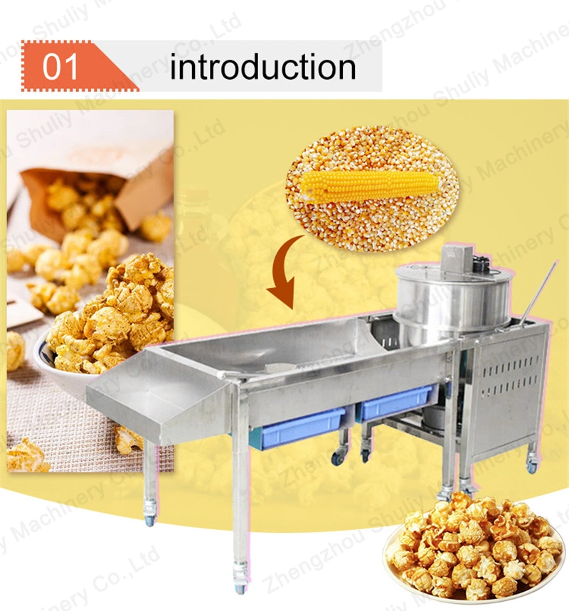 Stainless Steel Caramel Popcorn Making Pop Corn Maker Machine