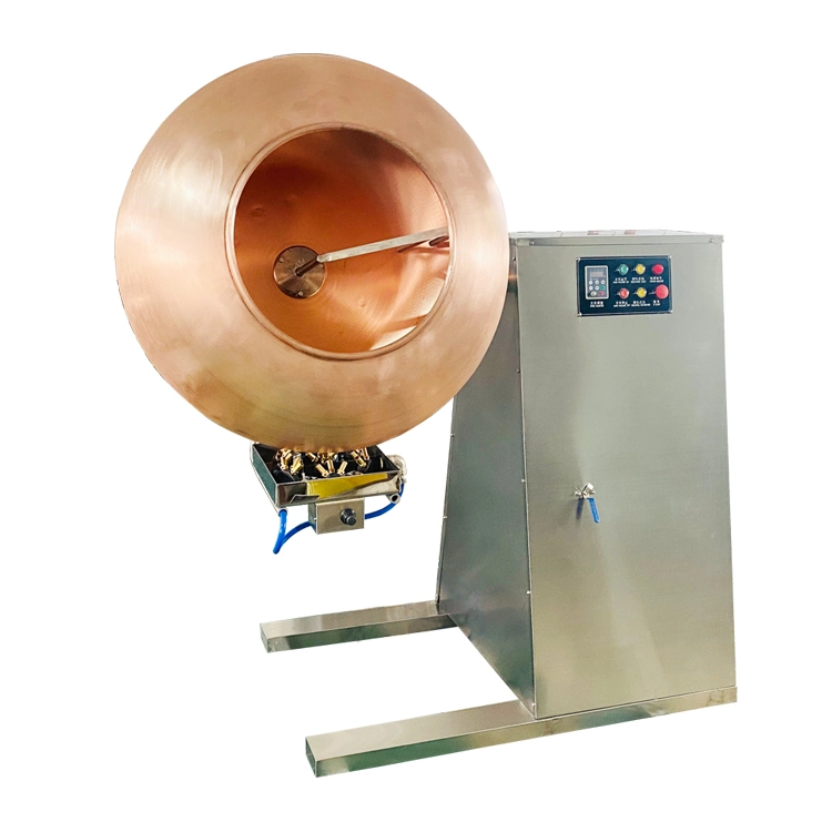 Automatic Discharge Nuts Caramelizing Caramel Peanut Almond Caramelized Nuts Coating Making Machine