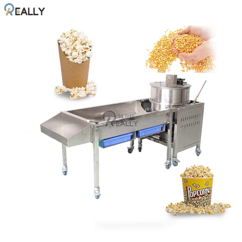 Industrial Corn Popcorn Maker Making Machine Big Caramel Kettle Gas Caramel Popcorn Maker Production Line