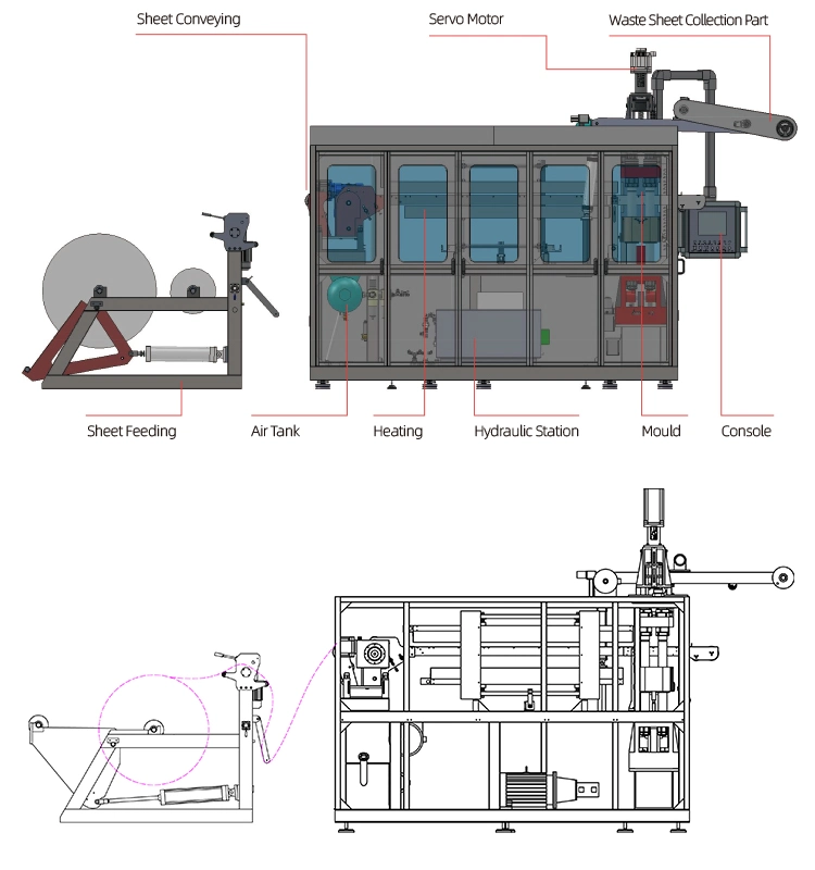 Fully Automatic PP PS Pet Plastic Ice Cream Jelly Coffee Cup Making Machine