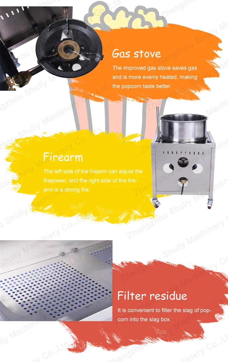 Stainless Steel Caramel Popcorn Making Pop Corn Maker Machine