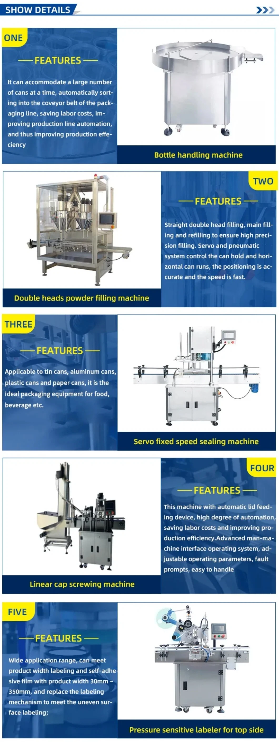 Automatic Granule Filling Machine Candy Nuts Popcorn Jar Can Filler Bag Packing Production Line