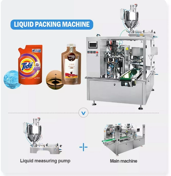 Automatic Granule Packing Machine Doypack Filling Machine Coffee Bean Candy Candis Seeds Grain Pouch Premade Bag Packing Machine