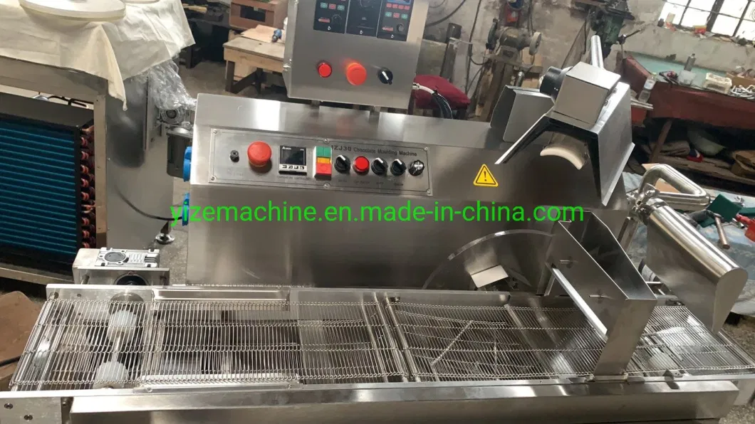 Automatic Chocolate Enrobed Melting Candy Bar Covering Caramel Enrobing Coating Making Machine