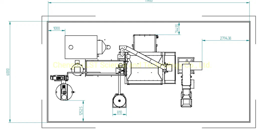 Large Capacity Rotary Drum Sugar Powder Chocolate Coating Line Multi-Functional Chocolate Bean Coating Machine