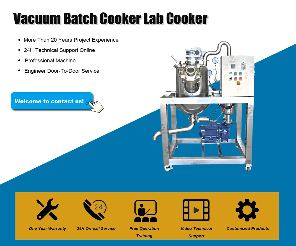 Steam Heating Lab Cooker Mini Lab Steam Vacuum Batch Cooker Machine for Soft Gummy Jelly Candy, Hard Candy, Starch Candy, Toffee