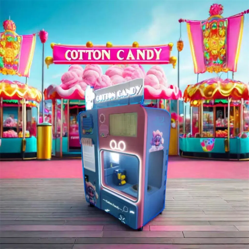 Automatic Cotton Candy Vending Machine for Rental Use Efficient Sweet Candy Making