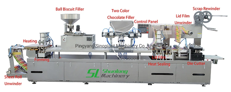 High-Speed Automatic Blister Packaging Machine for 3D Cartoon Shape Chocolate Candy Lollipop Confectionery