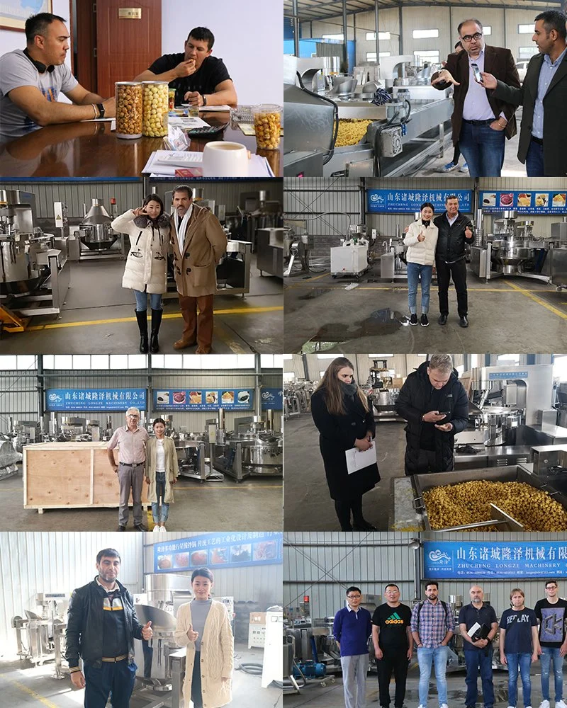 Factory Price Stainless Steel Beans Peanuts Hazelnut Seasoning and Flavor Coating Machine Production Line