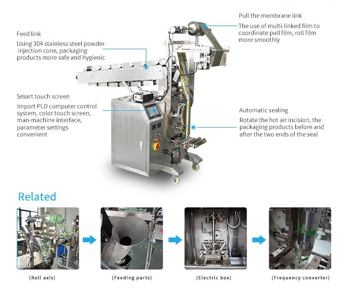 Landpack Ld-320b Corn Puffs Sugar Gummy Bear Candy Counting and Packaging Packing Machine