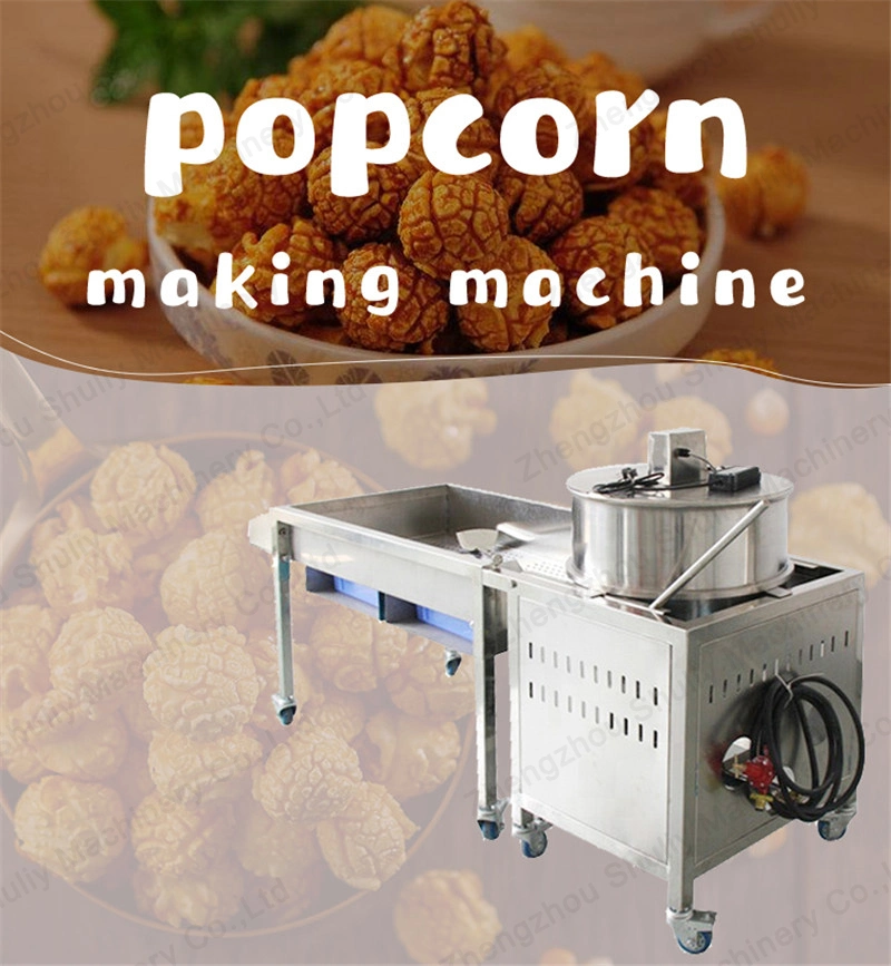 Stainless Steel Caramel Popcorn Making Pop Corn Maker Machine