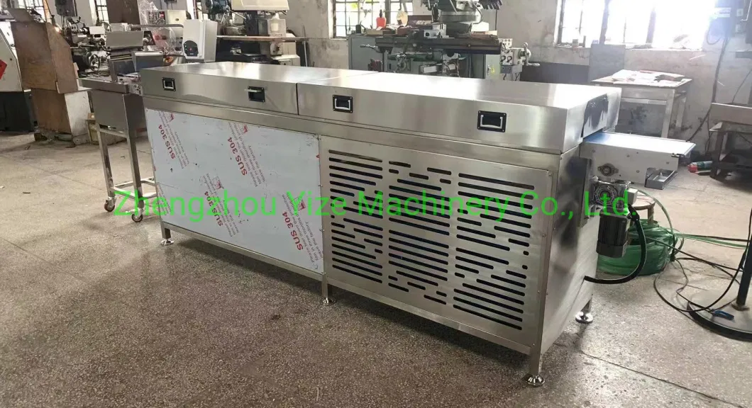 Automatic Chocolate Enrobed Melting Candy Bar Covering Caramel Enrobing Coating Making Machine