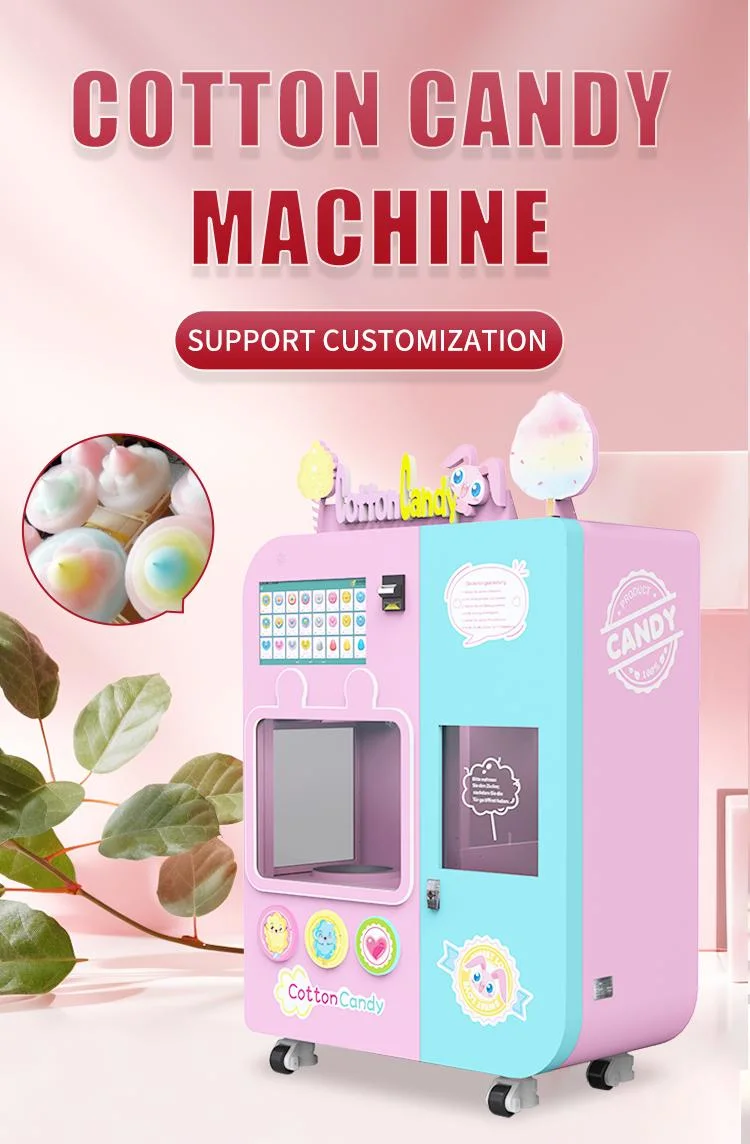 Automatic Professional Sweet Robot Cotton Candy Making Machine with Parts