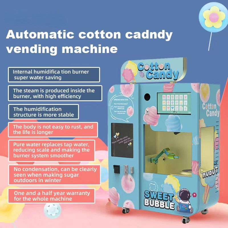 Flower Cotton Candy Machine Sugar Sweet Vending Machine for Cotton Candy Small-Marshmallow Cone-Machine Depositing