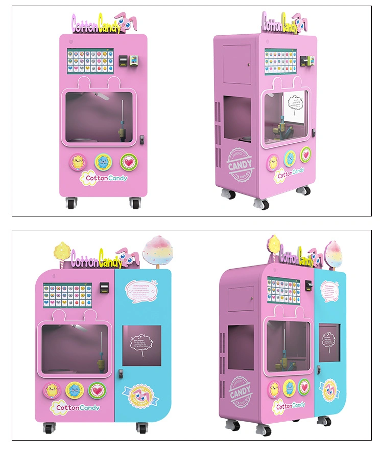 Flower Cotton Candy Machine Sugar Sweet Vending Machine for Cotton Candy Small-Marshmallow Cone-Machine Depositing