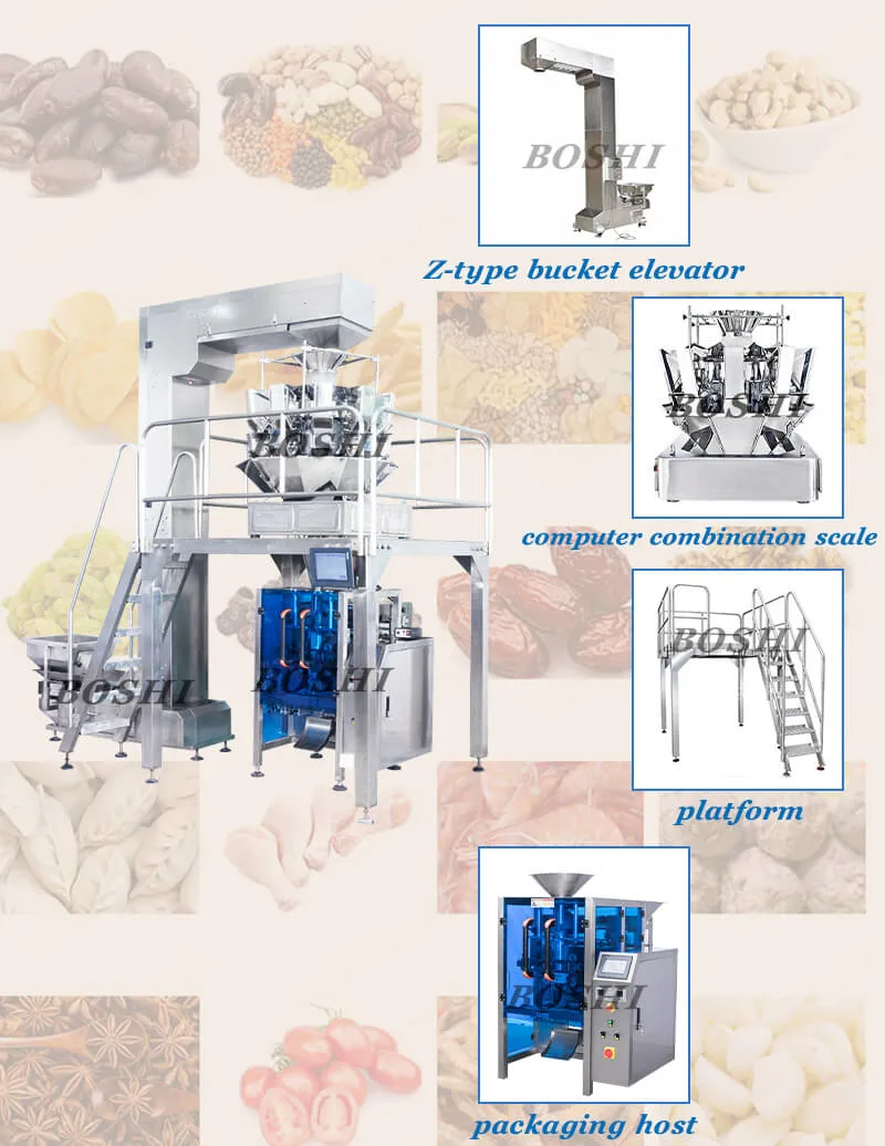 Confectionery Plantain Coconut Corn Banana Chips Scale Packaging Machine