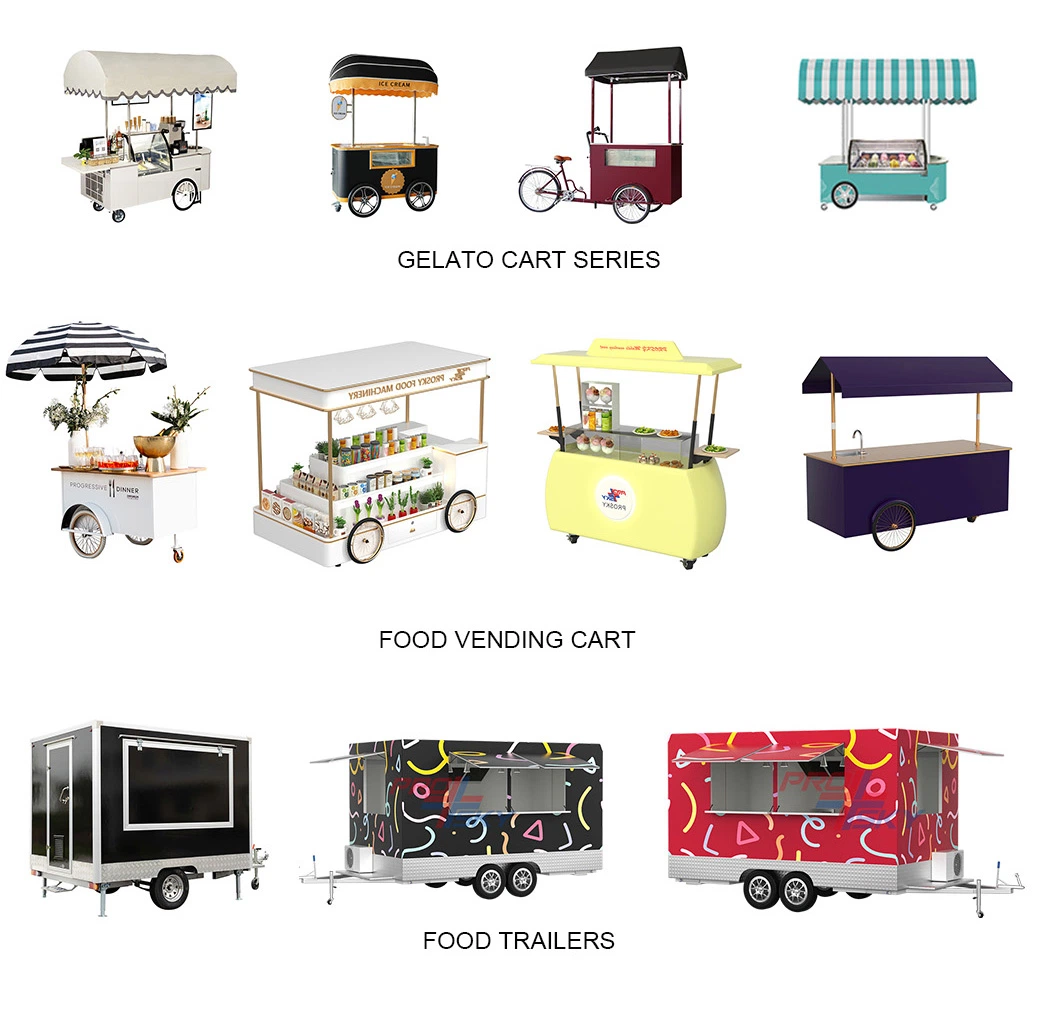 Prosky Fast Food Trucks Caravan Mobile Food Kiosk Catering Shipping Container Food Trailer Full Kitchen