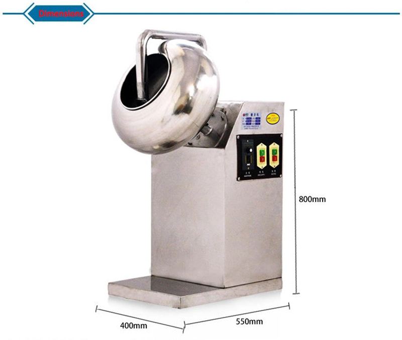 Dingli by-400 Sugar Coated Machine Chocolate Beans Coating Machine