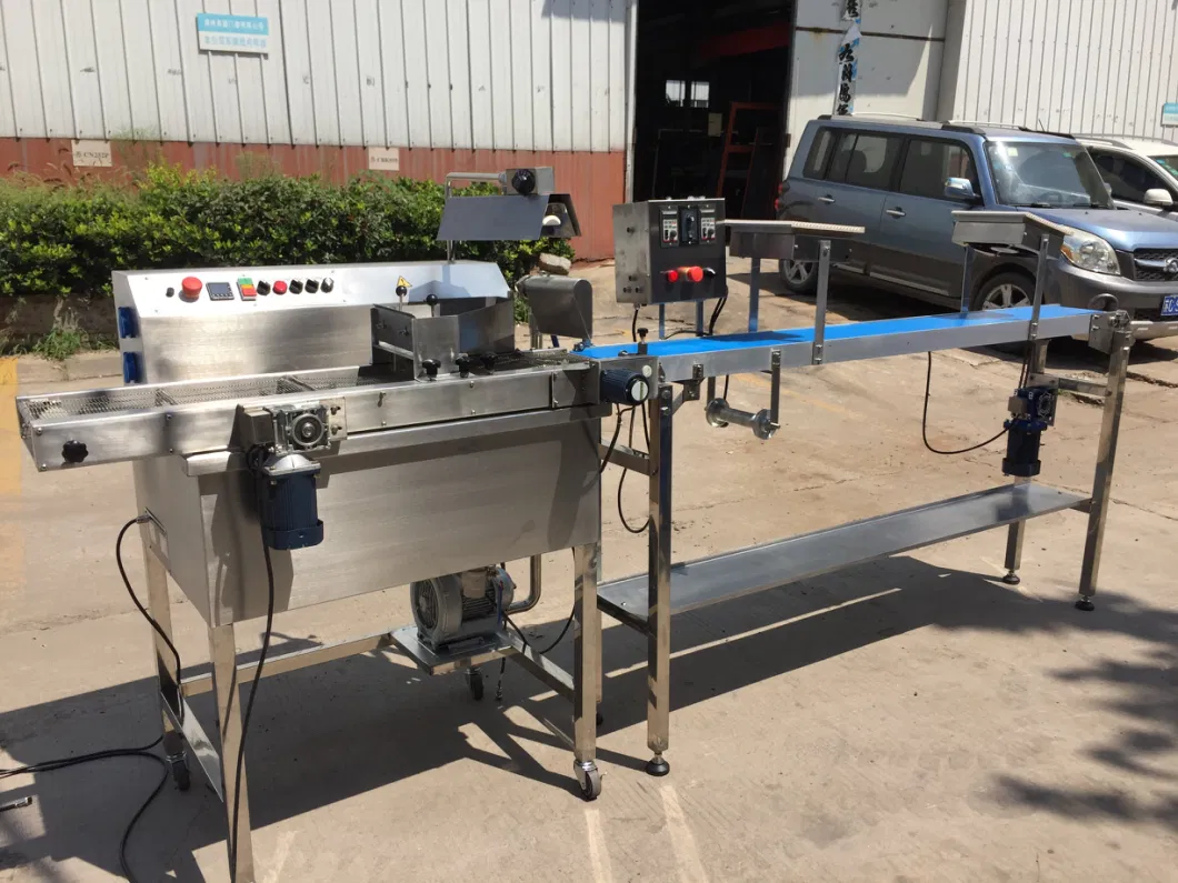 30kg Whhite Chocolate Coating Enrobing Line with CE Certification