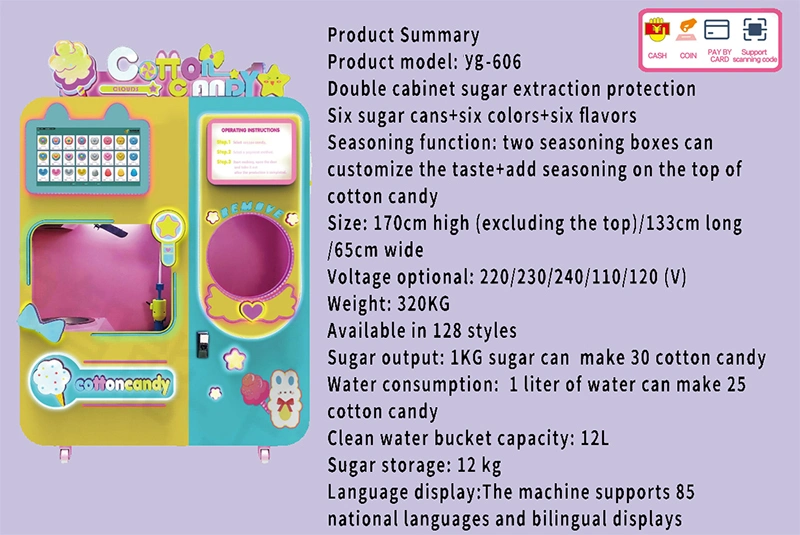 Cotton Candy Manufacturing Machine Cotton Candy Machine Vending