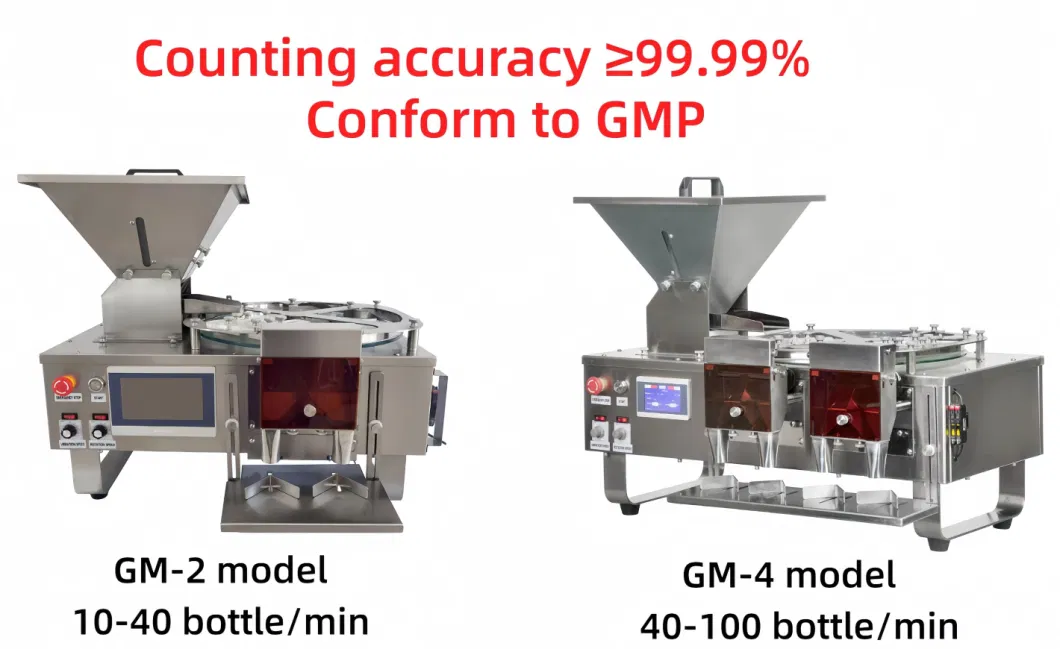 GM-2 Pharmaceutical Medical Food Capsule Tablet Pill Softgel Candy Candy Chocolate Chewing Gum Gummy Sweets Tabletop Semi Automatic Counter Counting Machine