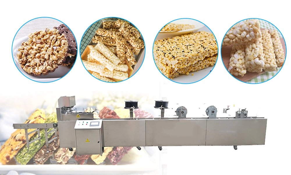 Popular Nutritional Energy Cereal Candy Bar Making Cutting Manufacturing Machine