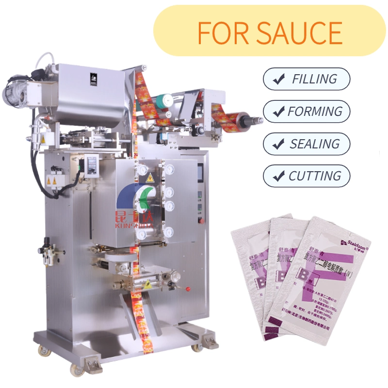 Automatic Sachet Honey Ketchup Sauce Liquid Juice Jam/Cream Bean Sauce Sweet Chili Sauce Tomato Paste Packaging Machine Sealing Machine Packing Machine