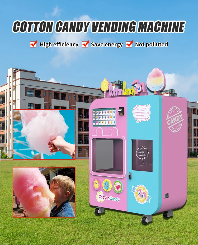 Flower Cotton Candy Machine Sugar Sweet Vending Machine for Cotton Candy Small-Marshmallow Cone-Machine Depositing