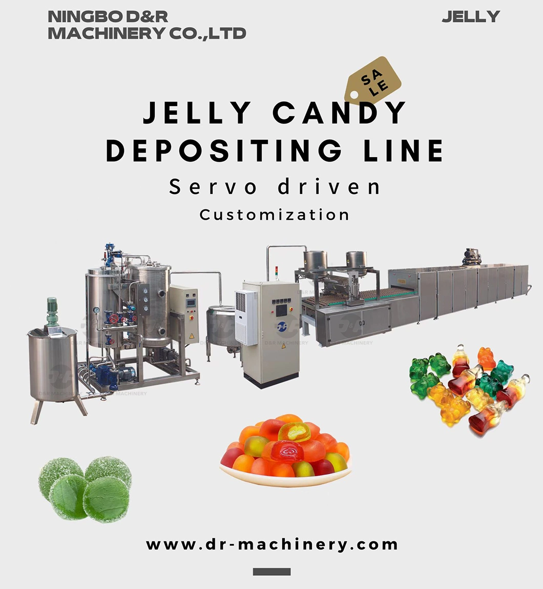 Full Automatic Jelly Candy Production Line with Servo Driven Soft Candy Depositor