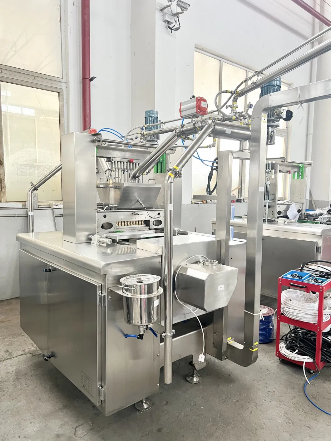 Green Gummy Candy Making Machine / Gummy Jelly Candy Production Line