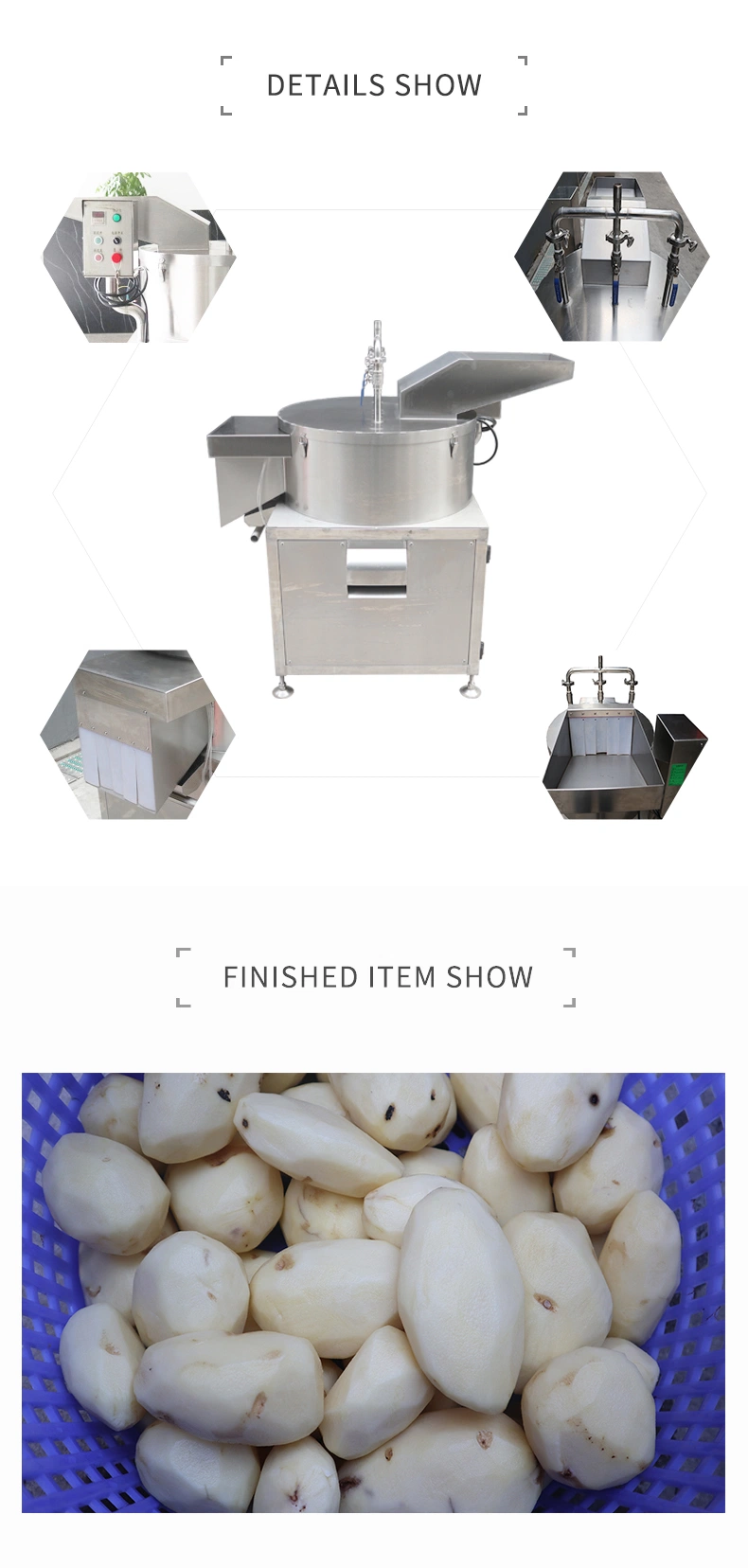 Electric Vegetable Washing Peeler Machine Potato Taro Cassava Sweet Potato Peeling Machine