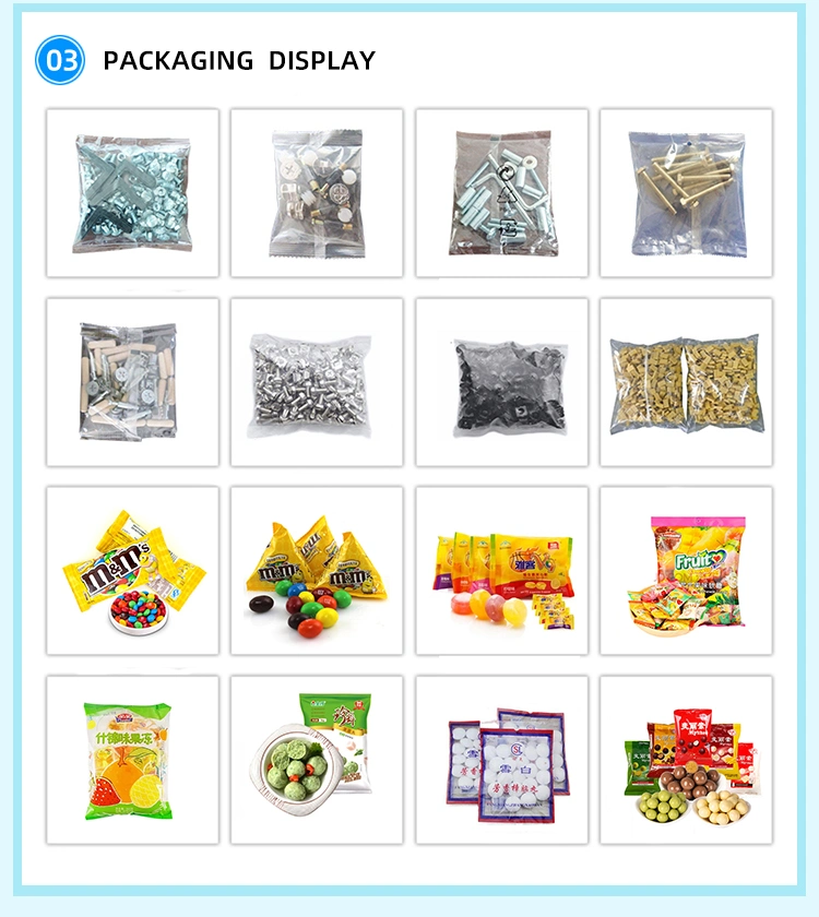 Automatic Nuts Soft Candy Gummy Bear Aluminum Screws Hardware Fastener Fittings Counting Packing Packaging Machine with Electric