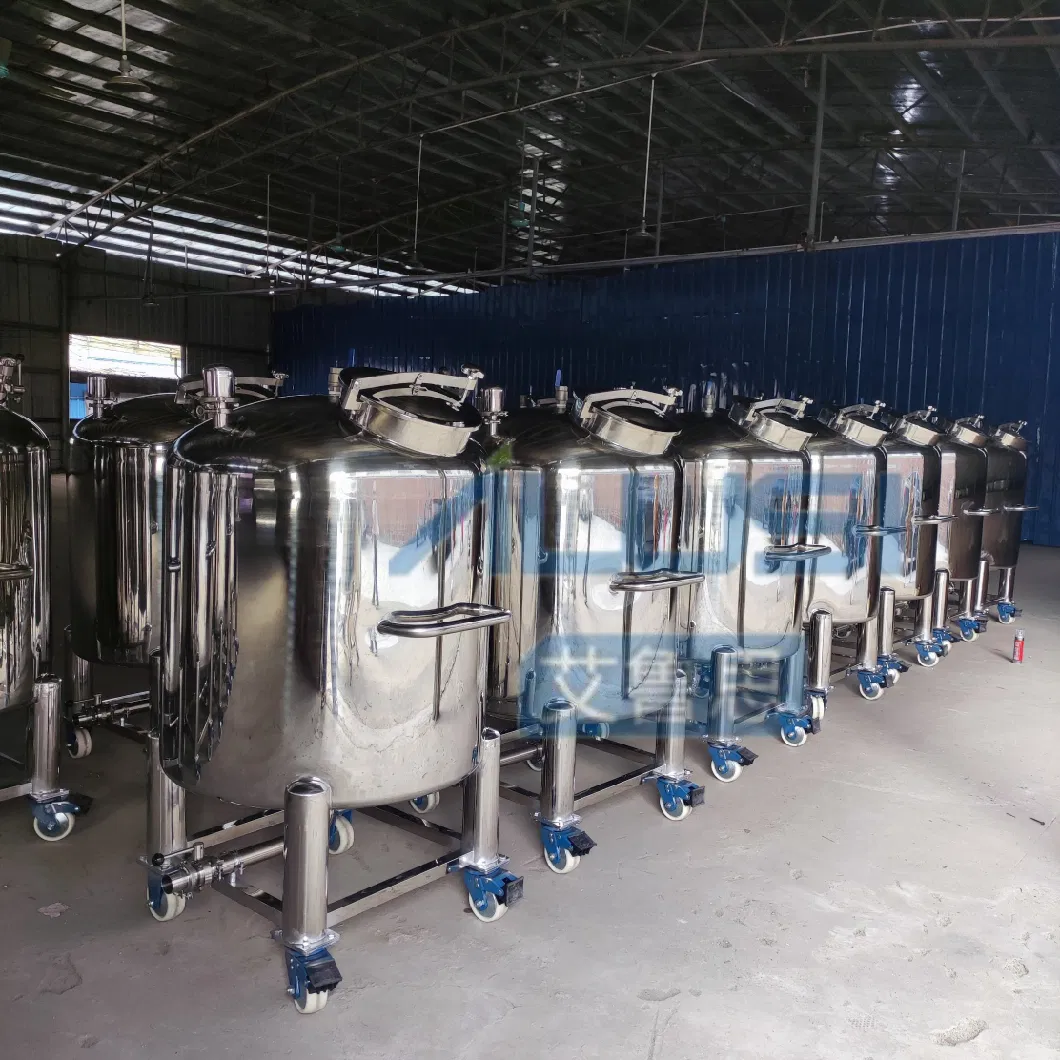 SUS304 Industrial Cosmetic Movable Vertical Gelatin Food Industrial Food Grade Water Storage Tank Making Machine