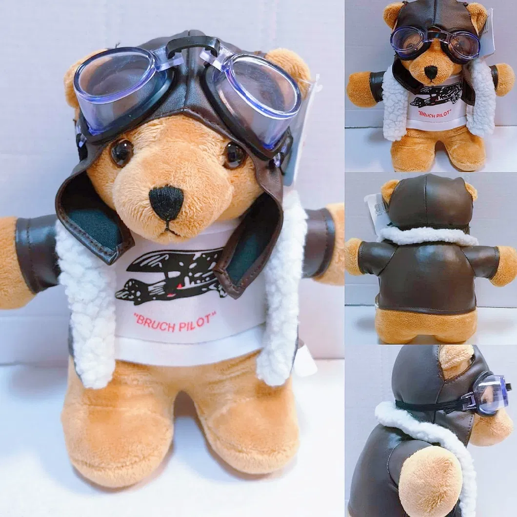 Teddys Rothenburg Cuddly Toy Pilot Bear with Outfit Goggles Soft Plush Doll