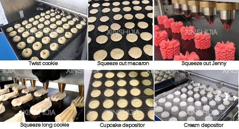 Automatic Bakery Macaron Cookie Biscuit Cupcake Molding Forming Making Processing Depositor Machine