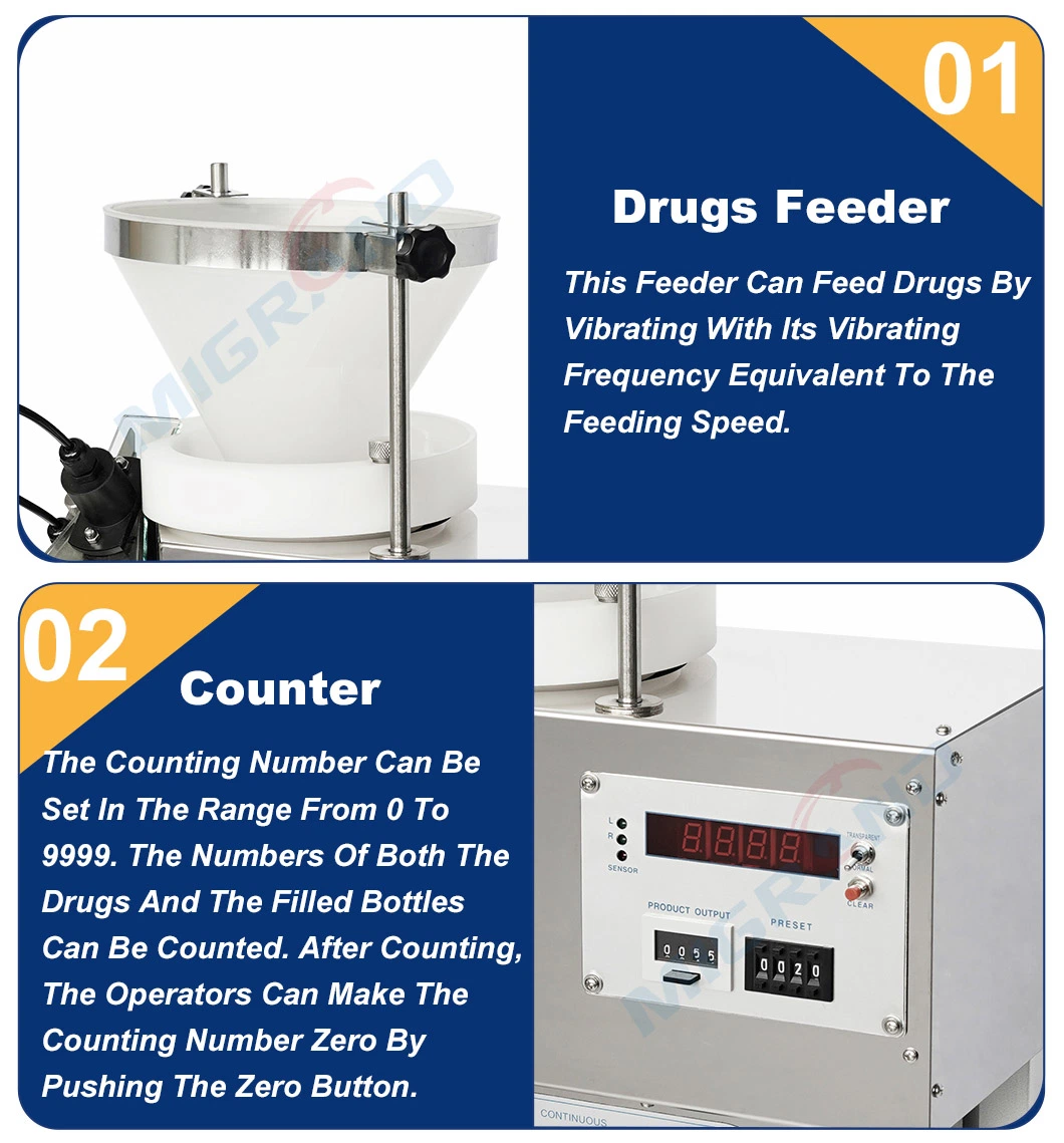 High Precision Pharmacy Counter Pills Bear Soft Candy Gummy Milk Tablet and Capsule Counting Machine