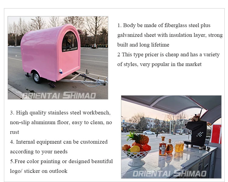 Oriental Shimao Factory Wholesale Ice Cream Food Truck Trailer Mobile Kitchen