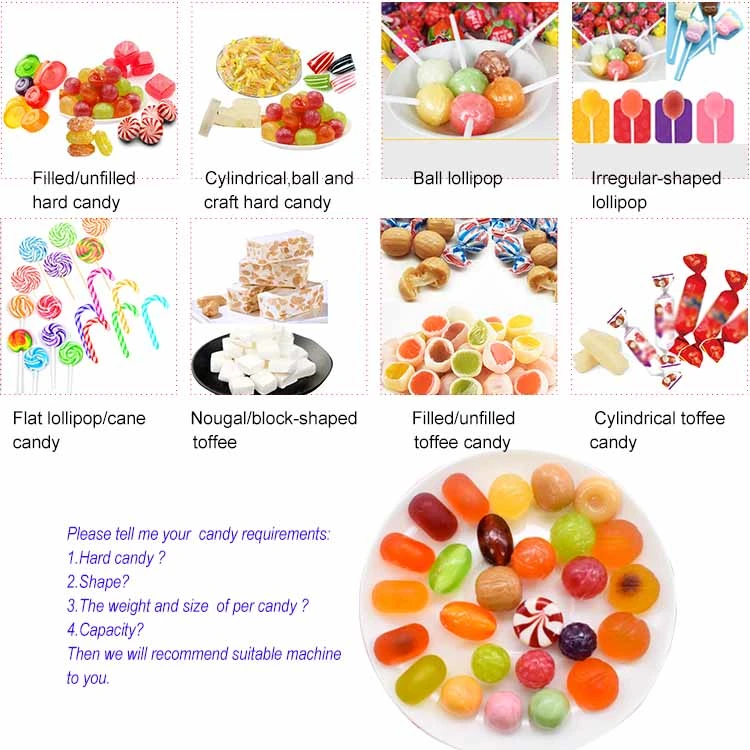 Small Capacity Hard Soft Jelly Lollipop Gummy Candy Making Machine