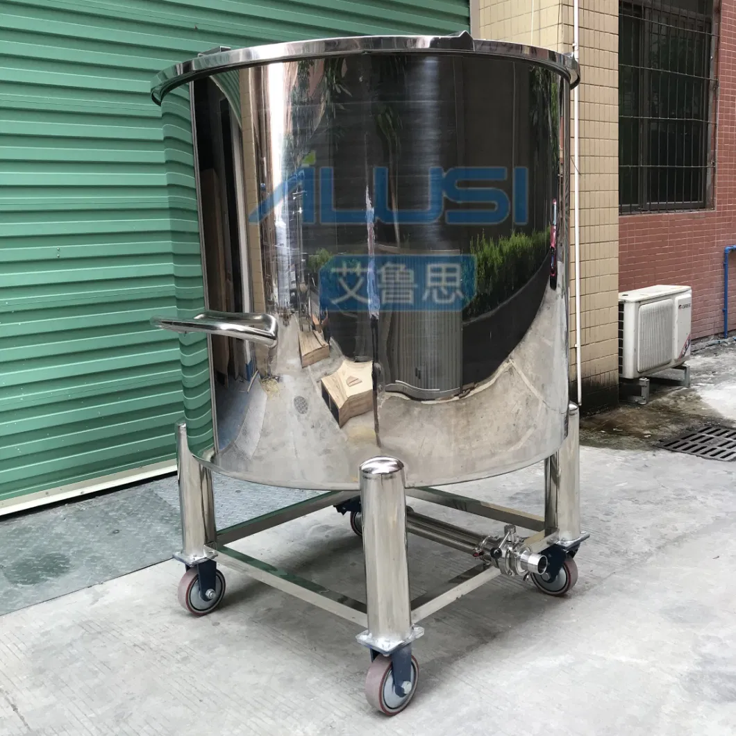 SUS304 Industrial Cosmetic Movable Vertical Gelatin Food Industrial Food Grade Water Storage Tank Making Machine